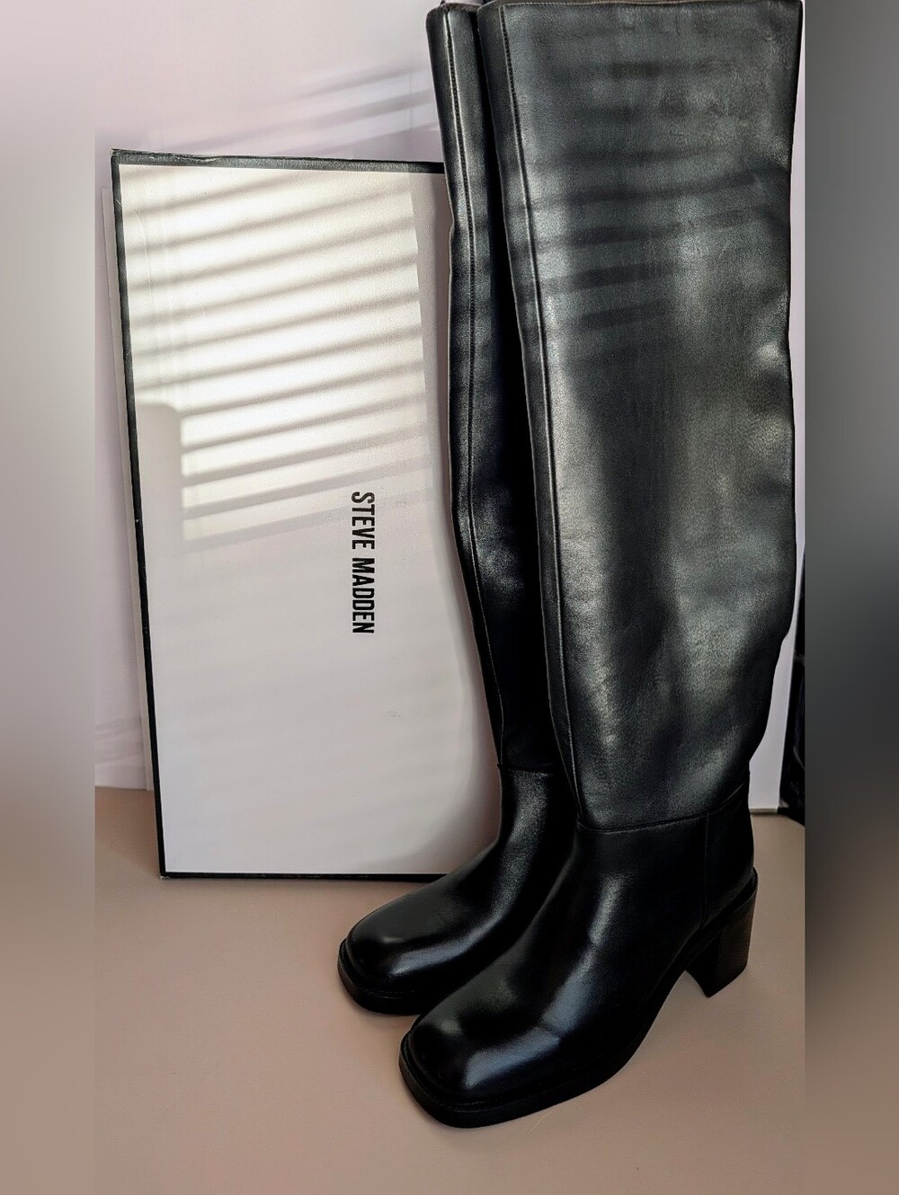 NIB Steve Madden Hunny Knee High Boots Black Size 8 Sold Out at Nordstrom